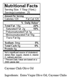 Red Cayenne Chili Olive Oil - Whole Fruit Agrumato Method