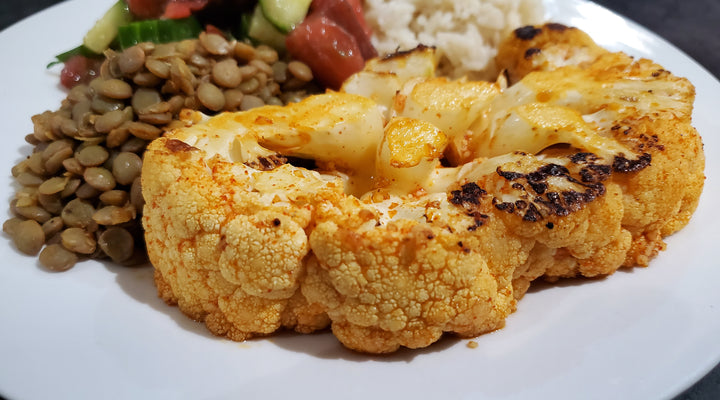 Harissa Cauliflower Steaks
