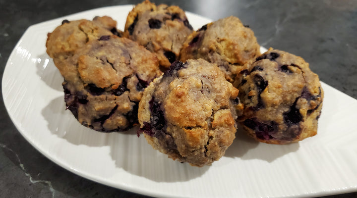 Whole Grain Lemon-Blueberry Tea Cake or Muffins