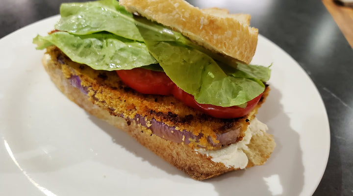 Pesto Eggplant Sandwich