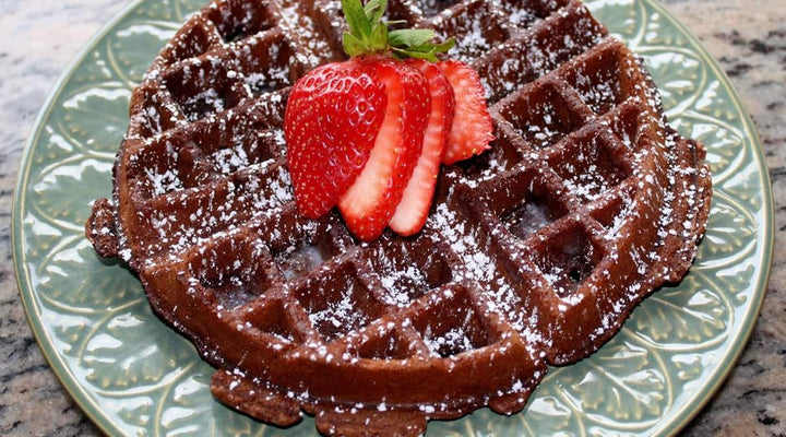 Chocolate Blood Orange Waffles
