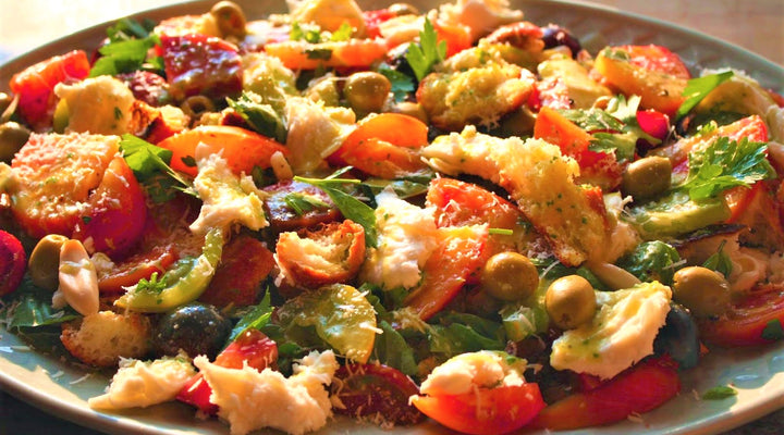 Panzanella Salad W/ Mozzarella Fresca