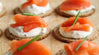 Smoked Salmon Toasts w/ Spicy Herbed Cream Cheese