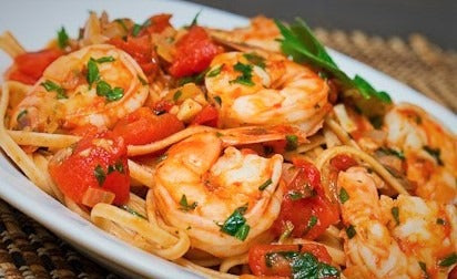 Linguine with Shrimp & Tomatoes