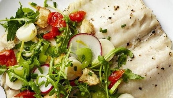 Roasted Trout on Arugula Salad