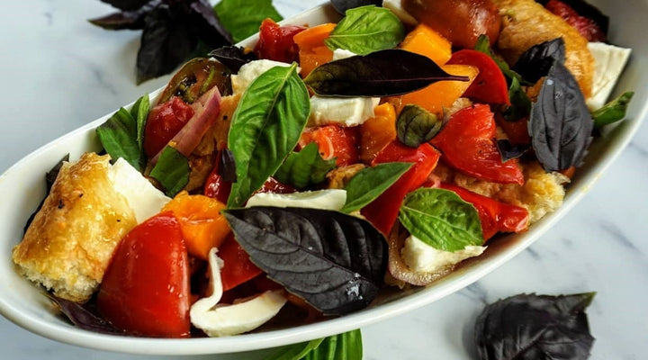 Calabrian Pesto Panzanella Salad