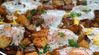 Potato, Caramelized Onion & Roasted Red Pepper Hash With Baked Eggs & UP Olive Oil