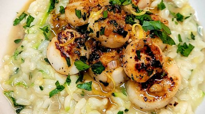 Ginger & Black Garlic Seared Scallops