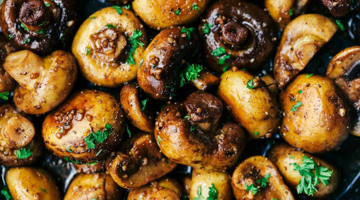 Honey, Balsamic & Garlic Mushrooms