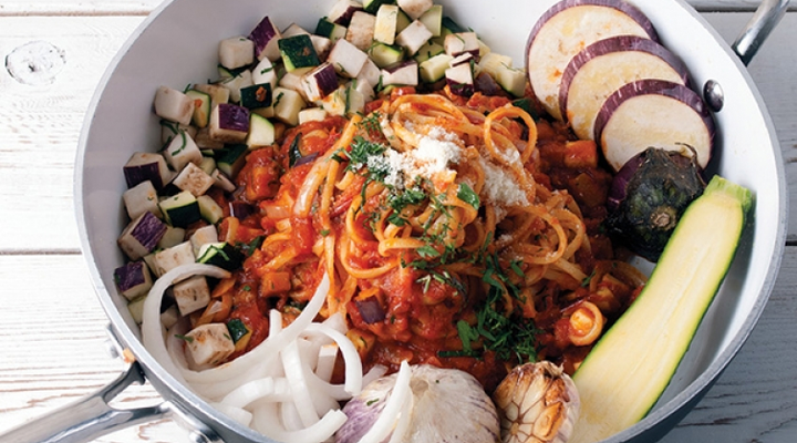 One-Pot Vegetarian Linguine