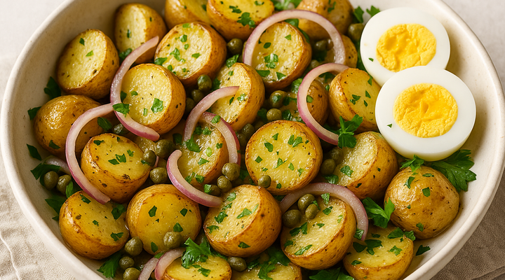 Dill Roasted Potato Salad with Lemon Dijon Dressing