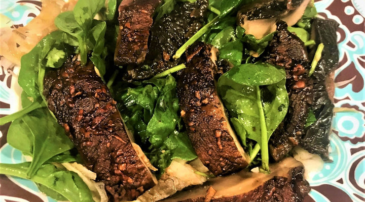 Spinach, Portobello & Sage Salad