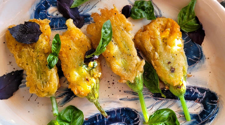 Olive Oil Fried Squash Blossoms