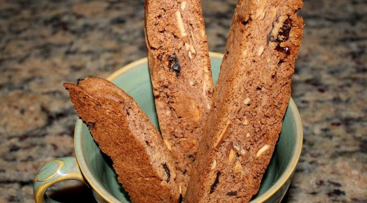 Cherry, Almond & Lemon Olive Oil Biscotti