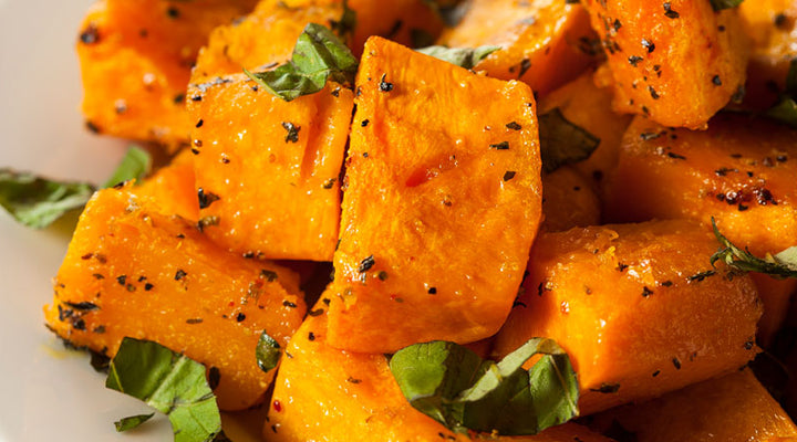 Cranberry Pear Glazed Butternut Squash