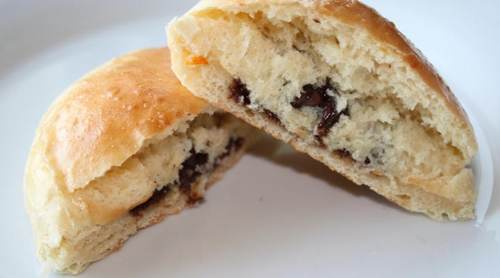 Dark Chocolate Stuffed Blood Orange Agrumato Olive Oil Cream Buns