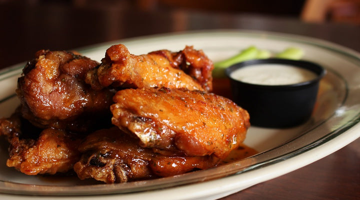 Honey, Soy, Ginger, Tangerine Balsamic Glazed Wings (Chicken or Cauliflower)