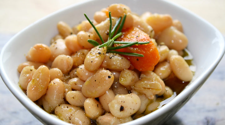 Slow Cooker White Beans W/ Rosemary & High Polyphenol EVOO