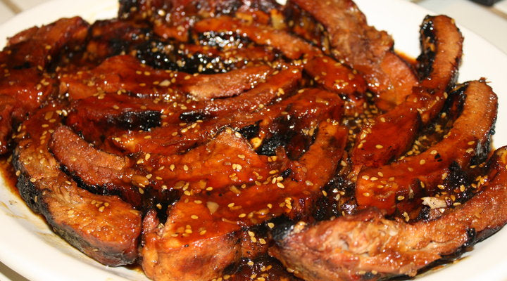 Honey-Ginger Balsamic Glazed BBQ Ribs