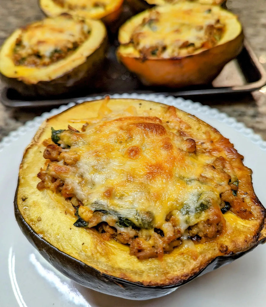 Wild Rice & Mushroom Stuffed Acorn Squash The Olive Oil Co.