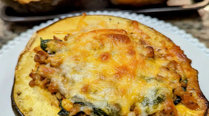 Wild Rice & Mushroom Stuffed Acorn Squash